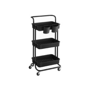 SONGMICS 3-tier trolley, black