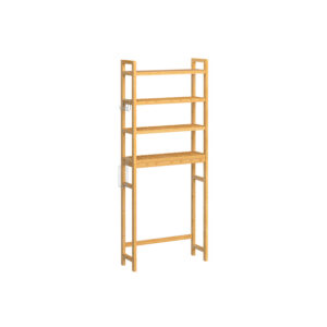 SONGMICS WC-hylly säädettävillä hyllyillä, luonnonbeige