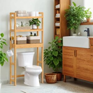 SONGMICS WC-hylly, kylpyhuonehylly, pesukonehylly