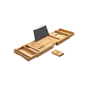 SONGMICS Bamboo Bathtub Shelf 109 cm