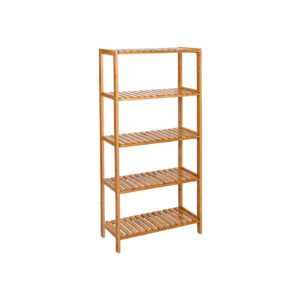SONGMICS Bamboo Bathroom Shelf with 5 Shelves