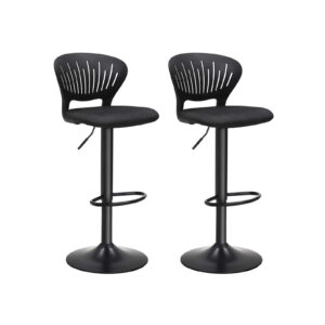 SONGMICS Bar Stool with Crown-Shaped Backrest