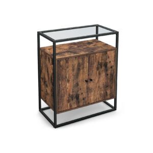 VASAGLE Sideboard with glass top