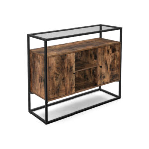 VASAGLE Sideboard with glass top