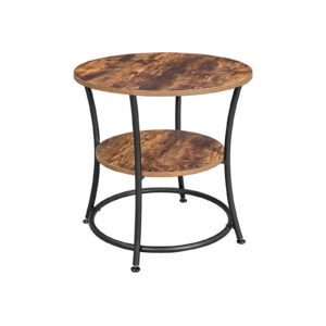 VASAGLE side table with 2 shelves