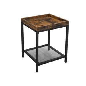 VASAGLE Side Table with Mesh Shelf