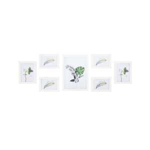 SONGMICS billedrammes?t til 7 fotos, hvid