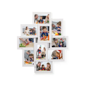 SONGMICS billedrammekollage til 10 fotos, hvid