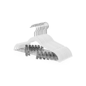 SONGMICS 12-piece trouser hanger set, white
