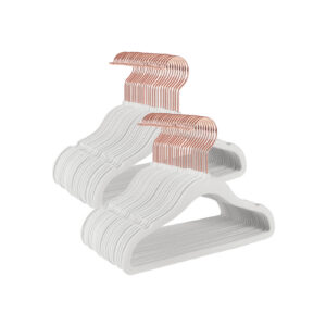 SONGMICS b?rneb?jler, 30 stk. s?t med 360? drejelige kroge, skyhvid