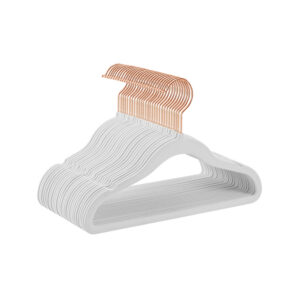 SONGMICS b?rneb?jler, 30 stk. s?t med 360? drejelige kroge, skyhvid