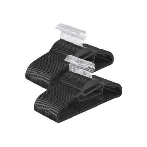 SONGMICS B?jle i plast, skridsikker, pladsbesparende, sort