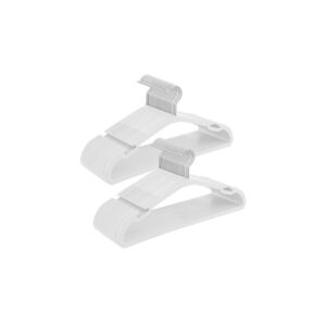 SONGMICS b?jle i plast med drejelige kroge, skyhvid