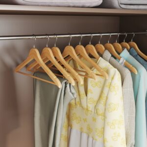 SONGMICS klädhängare i trä, 20-pack, hängare i massivt trä