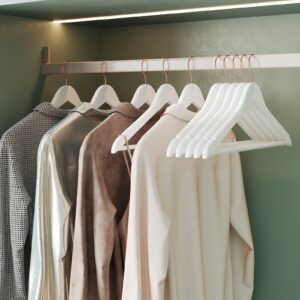 SONGMICS klädhängare i trä, 20-pack, hängare i massivt trä