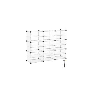 SONGMICS DIY-pistokehysjärjestelmä 18 lokeroa Valkoinen