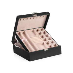 SONGMICS Diskret smykkeskrin Sort