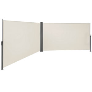 SONGMICS dobbelt side-markise 6 m beige