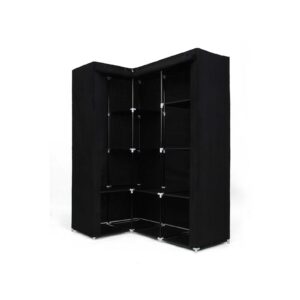SONGMICS Corner Wardrobe Fabric Black