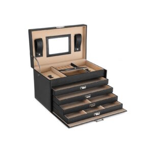 SONGMICS Elegantti korurasia, keinonahka, musta