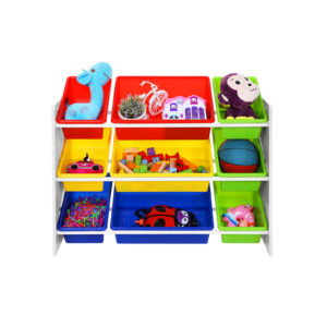 SONGMICS Colorful children's shelf with boxes