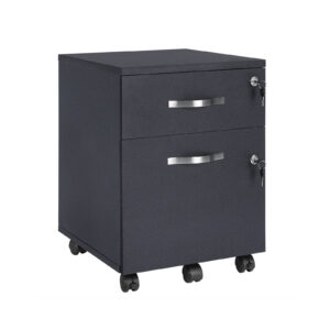 VASAGLE Lockable Rolling Container Black