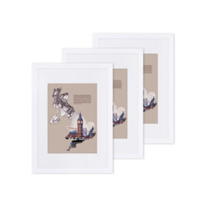 SONGMICS 3-piece photo frame set with passe-partout