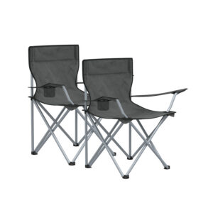 SONGMICS Camping Chair 2-Piece Set with Armrests Portable