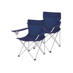 SONGMICS Camping Chairs 2-Piece Set Dark Blue