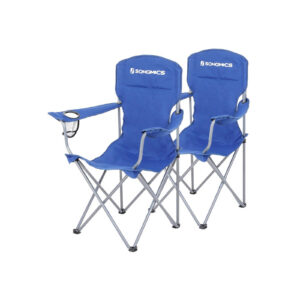SONGMICS Camping Chair 2-Piece Set Blue