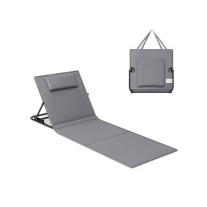 SONGMICS 1 stk. s?t strandstole med trinl?st justerbart rygl?n