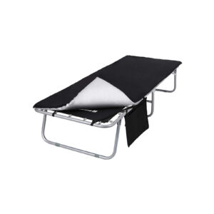 SONGMICS Camp Bed with Mattress Black