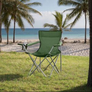 SONGMICS Camping Chair 2-Piece Set, Folding Chair for Outdoor Use, with Armrests