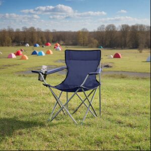SONGMICS Camping Chair 2-Piece Set, Folding Chair for Outdoor Use, with Armrests