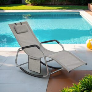 SONGMICS gyngestol, 151 x 56 x 90 cm, liggestol