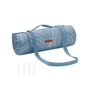 SONGMICS Picnict?ppe 200 x 200 cm med 4 jordankre lysebl?