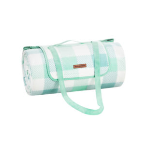 SONGMICS picnic-t?ppe 300 x 200 cm vandt?t gr?n-hvid