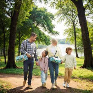 SONGMICS picnic-t?ppe, 300 x 200 cm, foldbart camping-t?ppe