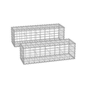 SONGMICS Gabionikorit, silmäkoot 5 x 10 cm, kiville, 2 kpl:n sarja