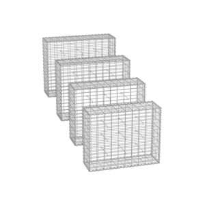 SONGMICS gabionikorit 100 x 80 x 30 cm, 4 kpl, hopea