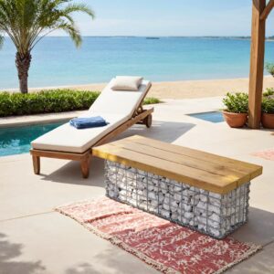 SONGMICS gabionkurve med 5 x 10 cm maskest?rrelse til sten, 2 stk. s?t