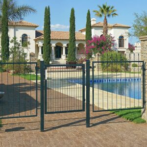 SONGMICS  Havegrind af galvaniseret st?l, haved?r, hegnport