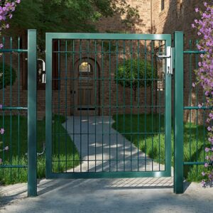 SONGMICS  Havegrind af galvaniseret st?l, haved?r, hegnport