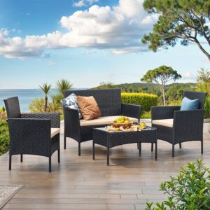 SONGMICS altanm?bler, havem?bels?t, af PE-polyrattan