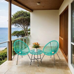 SONGMICS altanm?bler 3-delt s?t, havem?bels?t, 2 stole