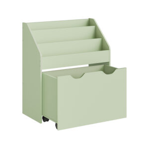 SONGMICS bookshelf with 3 shelves and casters