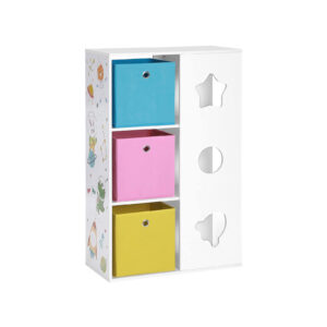 SONGMICS Children's Room Shelf with Storage Boxes