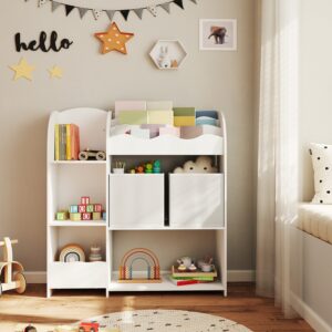 SONGMICS Bookshelf, shelf, with 2 storage boxes