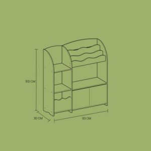 SONGMICS Bookshelf, shelf, with 2 storage boxes