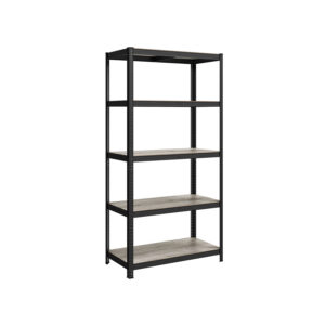 SONGMICS adjustable standing rack with 5 shelves 50 x 100 x 200 cm greige-black